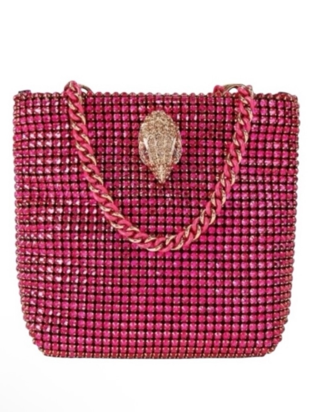 Kurt Geiger Barbie Pink Crystal Mini Shoulder Bag with Gold Accent (NWT)